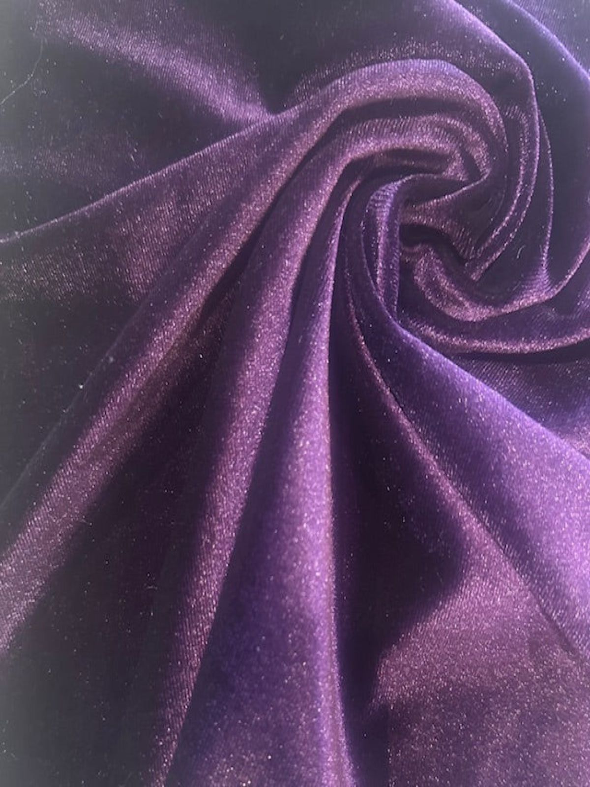 Purple Panne Stretch Velvet