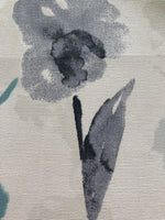 Aqua/Grey Watercoloured Flower Print