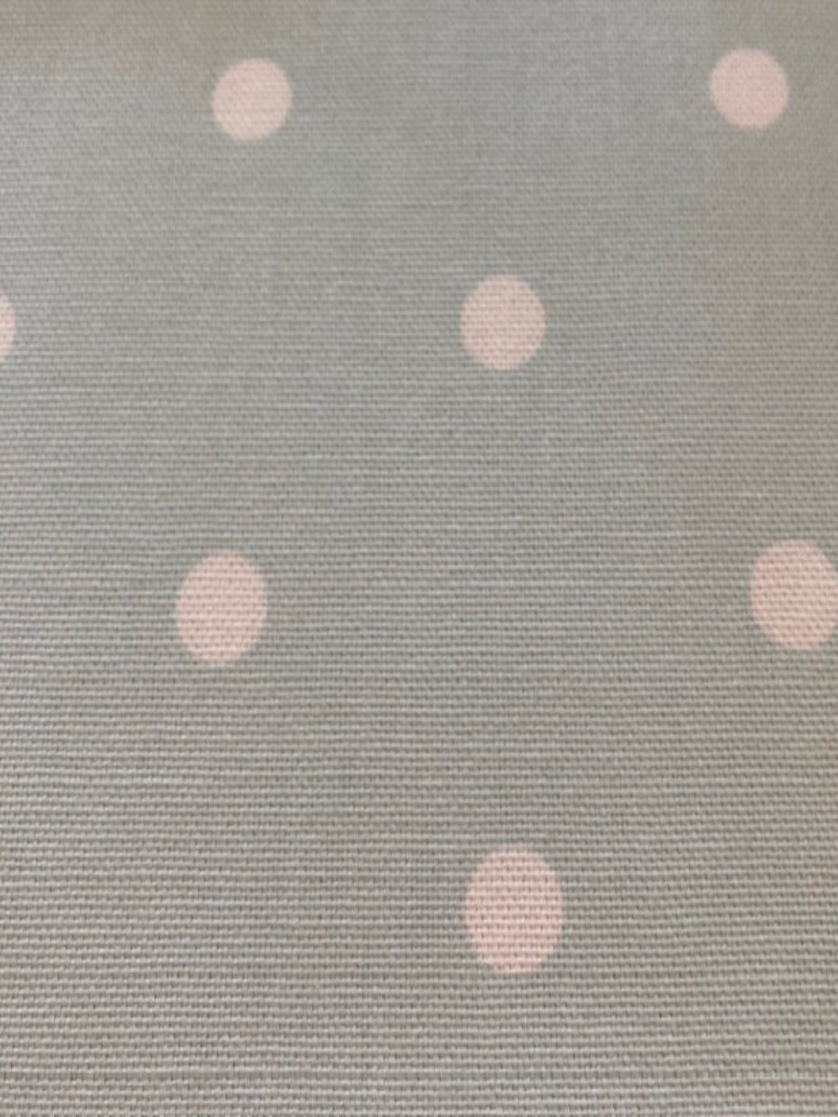 White Spot on Pastel Aqua Cotton Furnishing