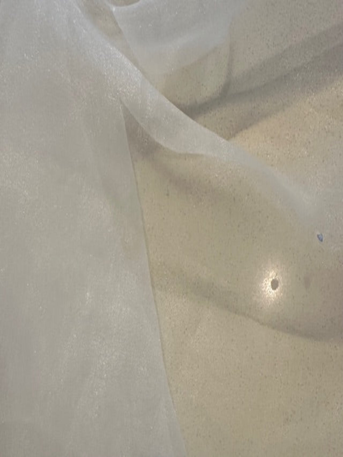 Swarovski Irridescent Crystals on White Matt Organza