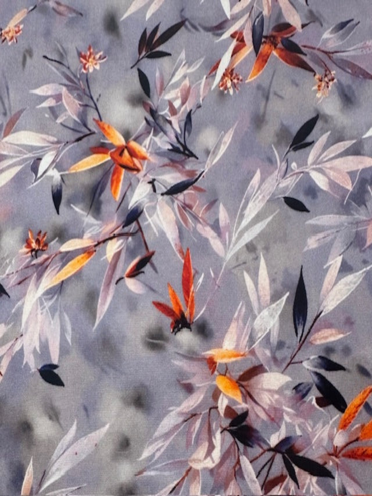 Orange on Lilac Soft Handle Viscose