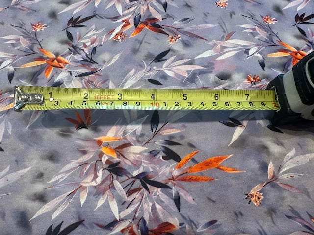 Orange on Lilac Soft Handle Viscose