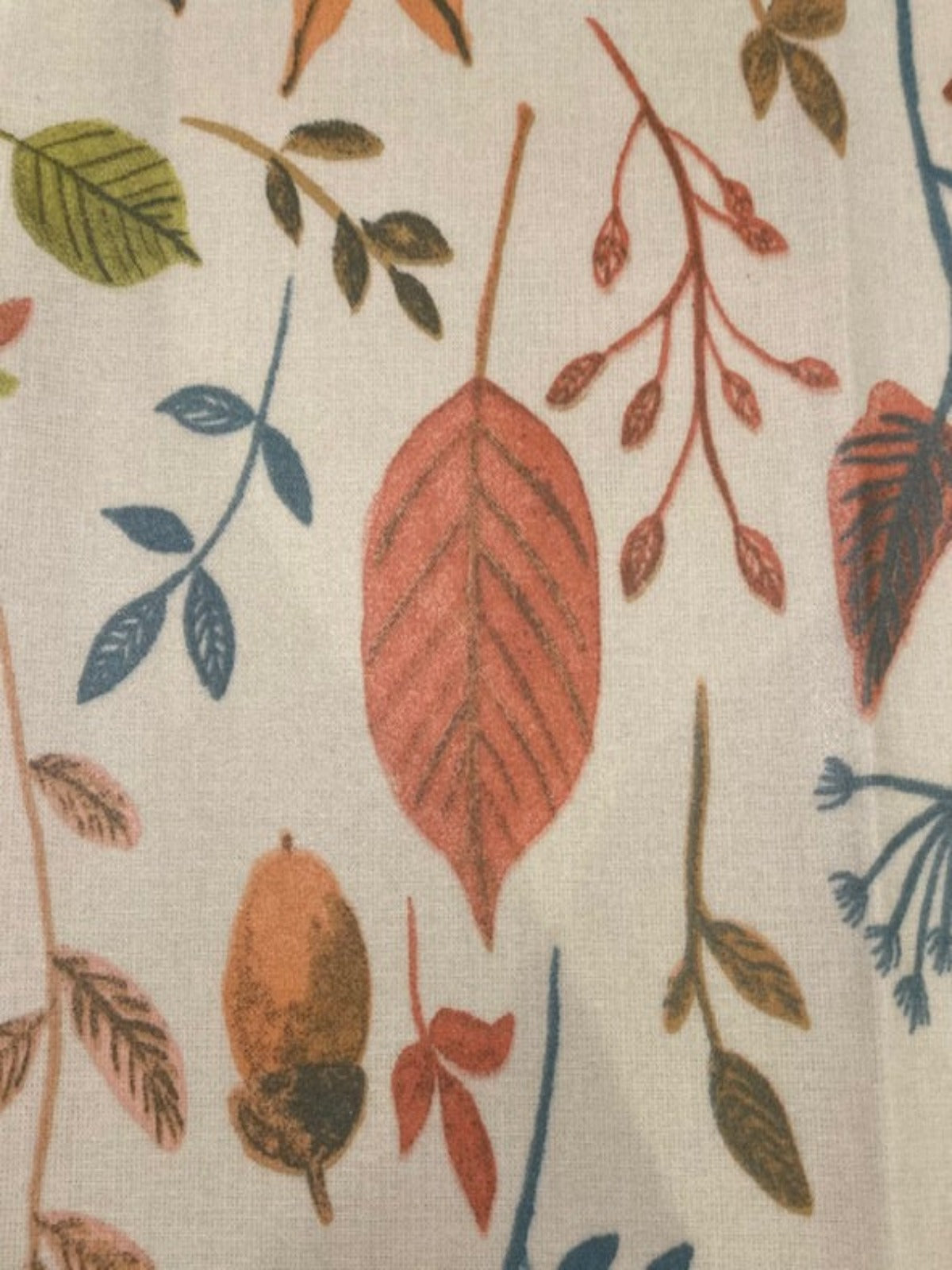 Multi Autumn Leaves & Seeds on PVC Coated Cotton