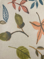 Multi Autumn Leaves & Seeds on PVC Coated Cotton