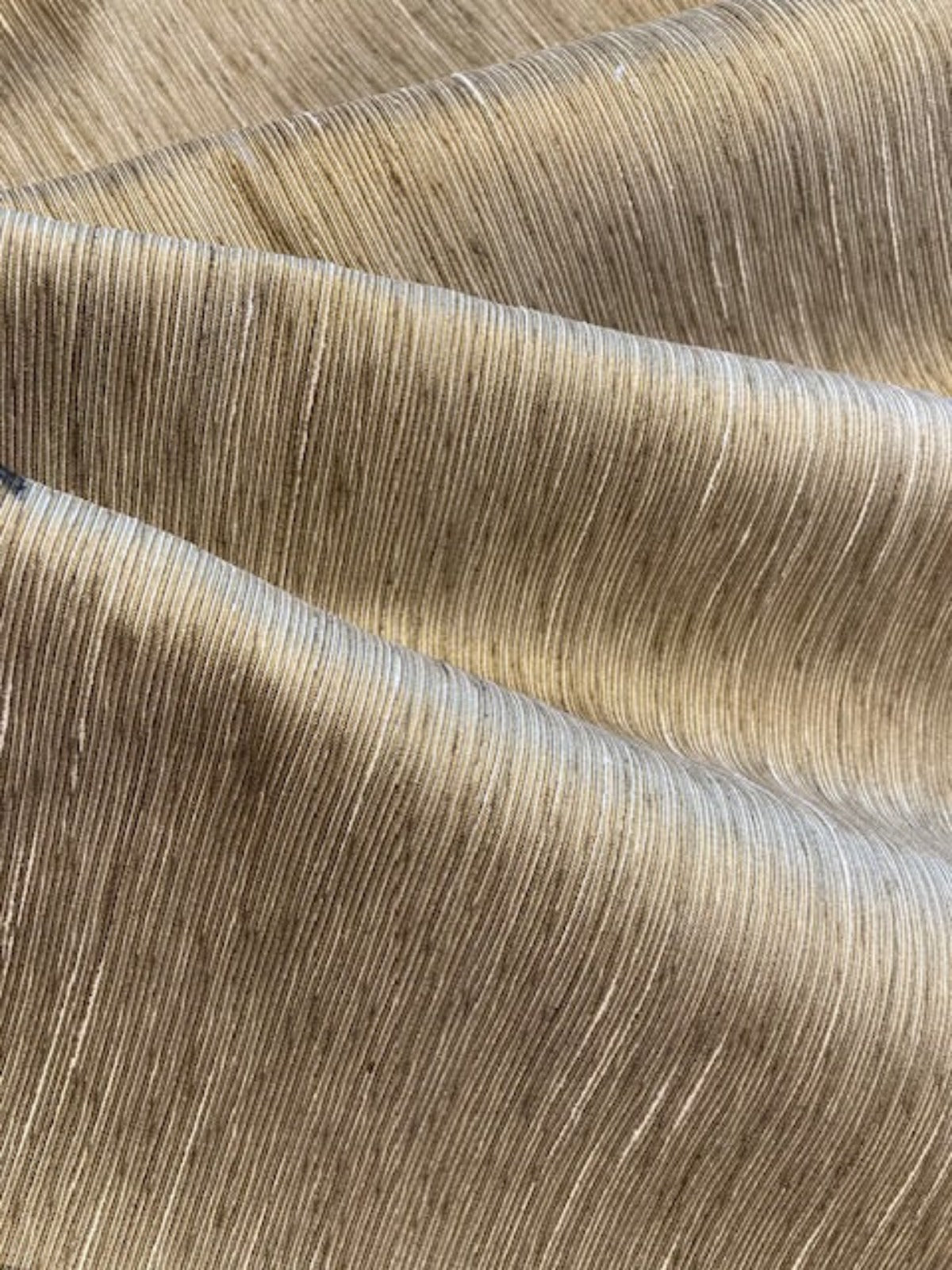 Khaki Slubbed & Semi Plain with Directional Weave. Crisp Handle