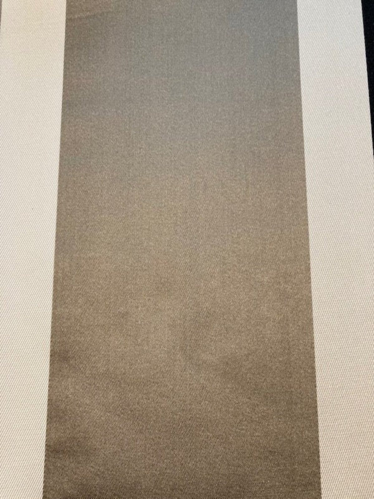 Grey & Black Satin Stripe on Ivory Cotton/Silk Twill