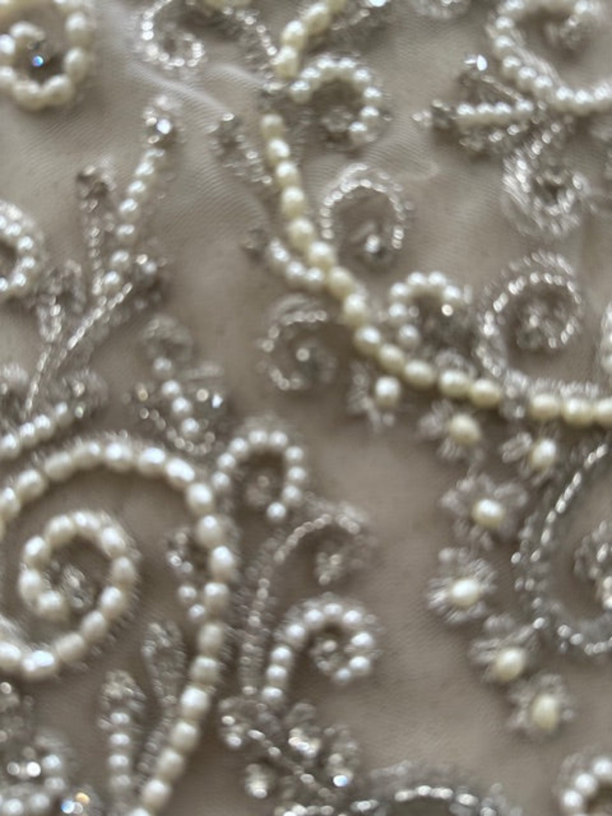 Heavy Crystal, Pearl and Beaded Allover on Tulle