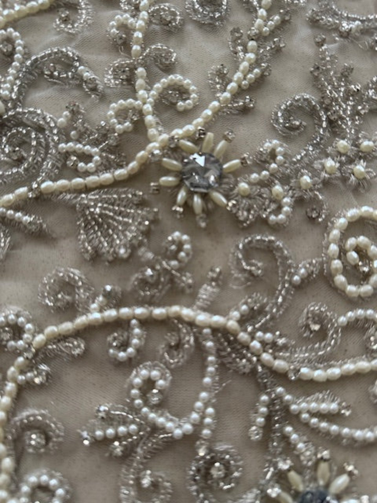 Heavy Crystal, Pearl and Beaded Allover on Tulle