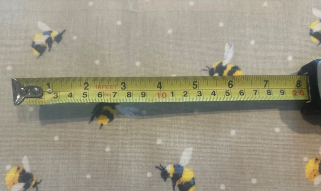 Bumble Bee on Beige Spotted Matt PVC Coated Cotton