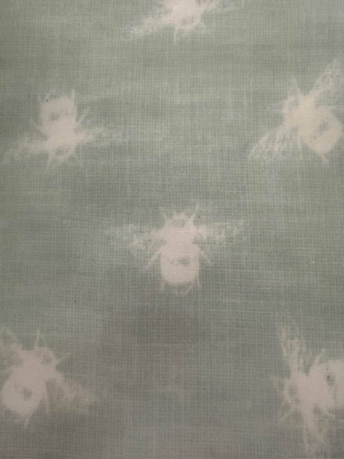 Bumble Bee on Duck Egg PVC Coated Cotton