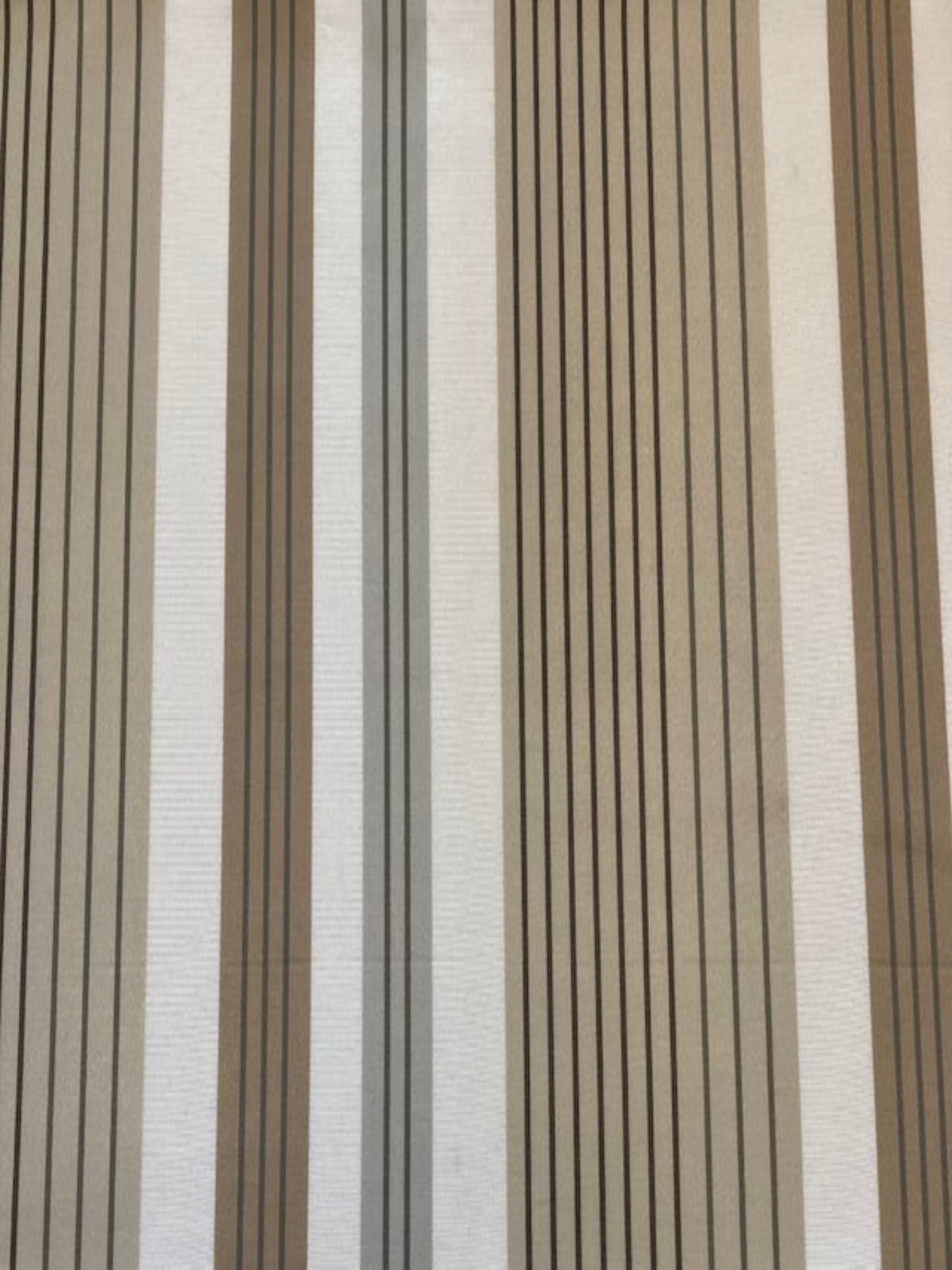 Coffee & Grey Striped Furnishing Fabric