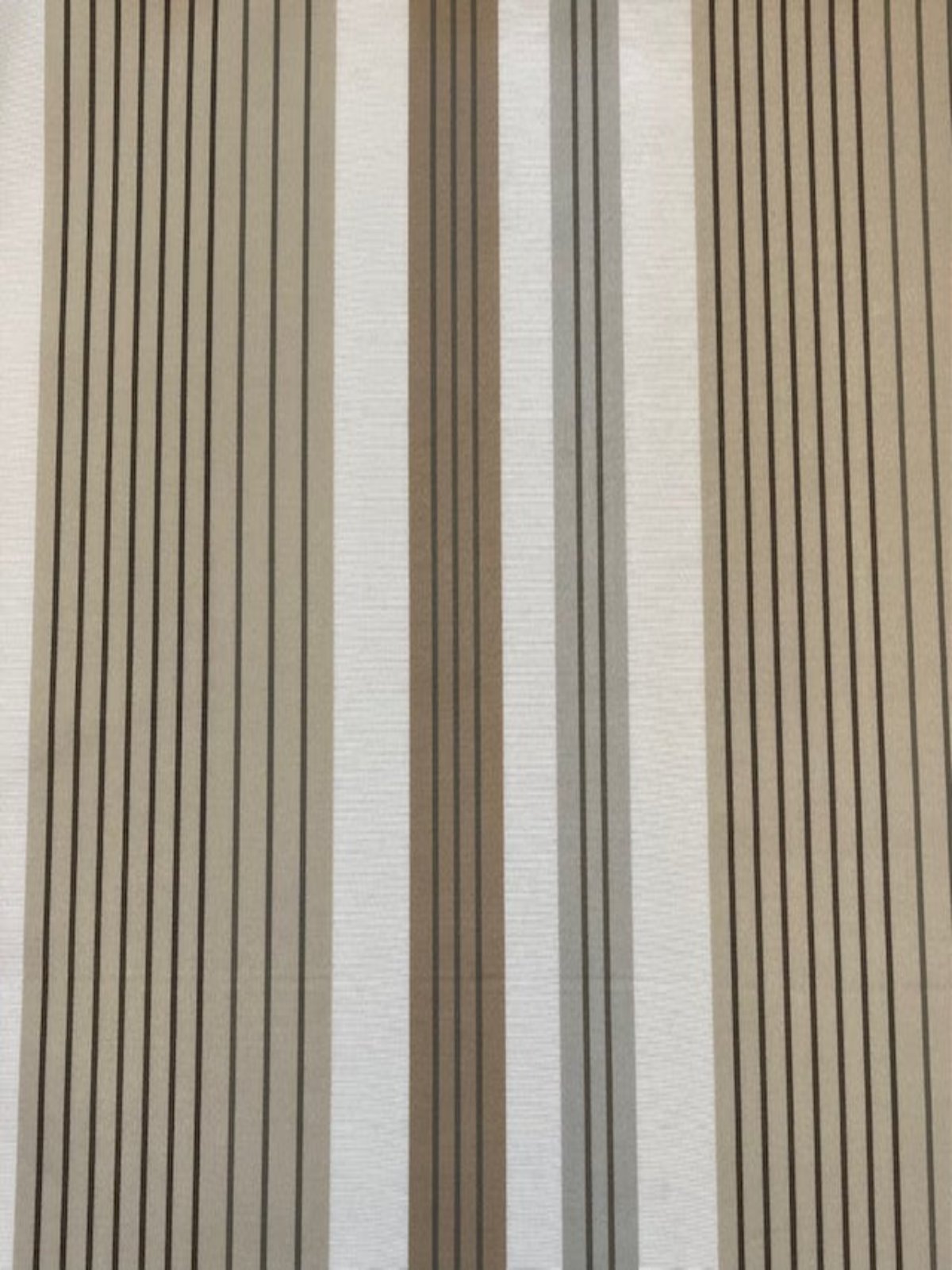 Coffee & Grey Striped Furnishing Fabric
