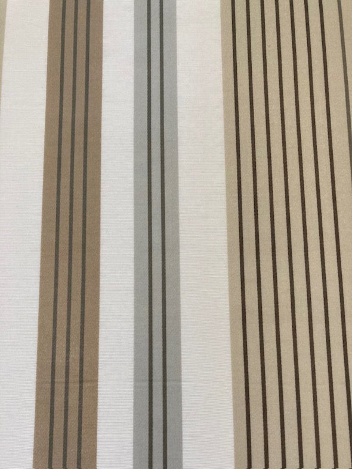 Coffee & Grey Striped Furnishing Fabric