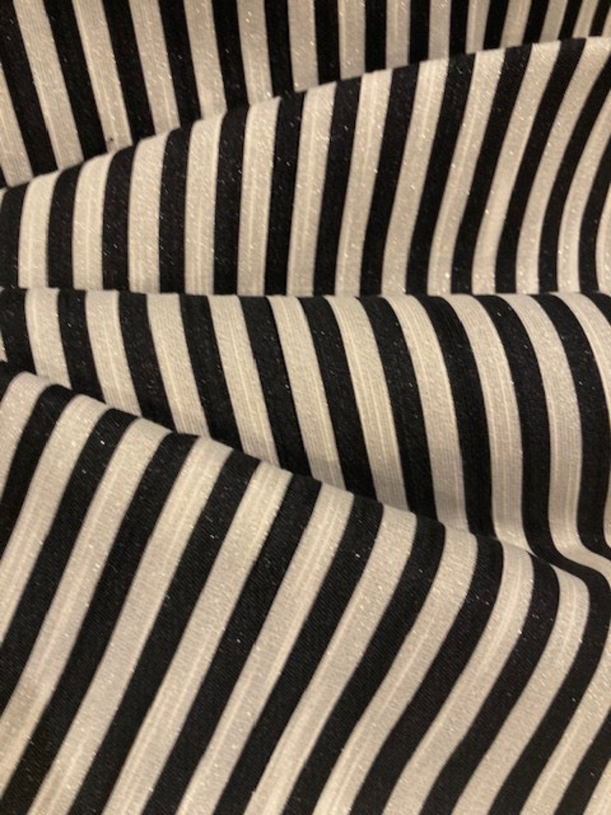 Black 8mm Stripe with Gold Glitter Lurex