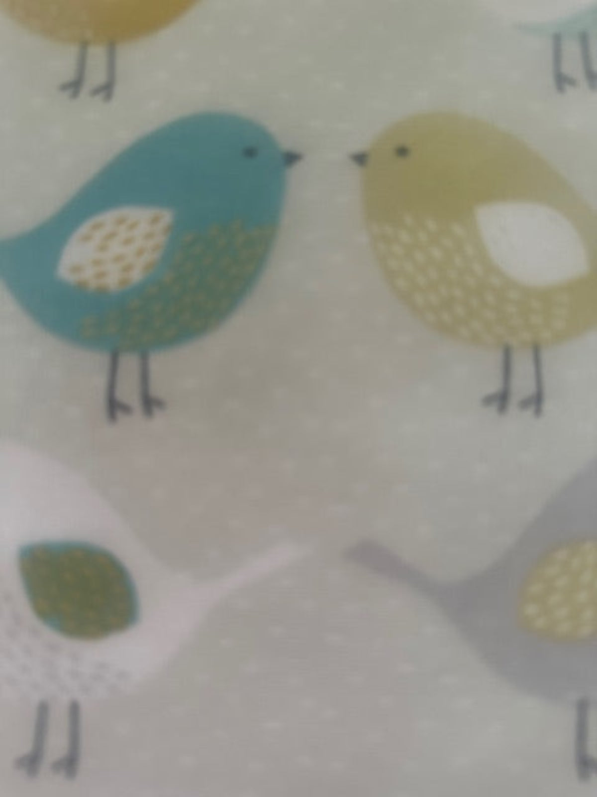 Mustard/Turquoise Chicks on PVC Coated Cotton