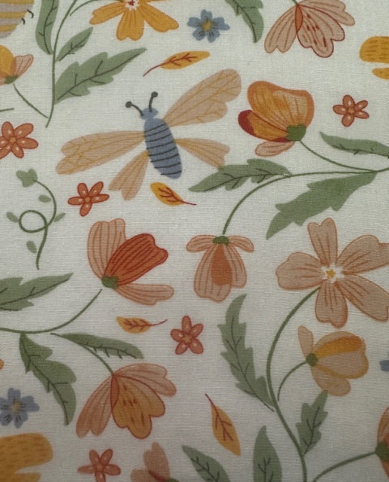 Multi Country Flowers with Birds, Butterflies, & Ladybirds on Cotton Lawn