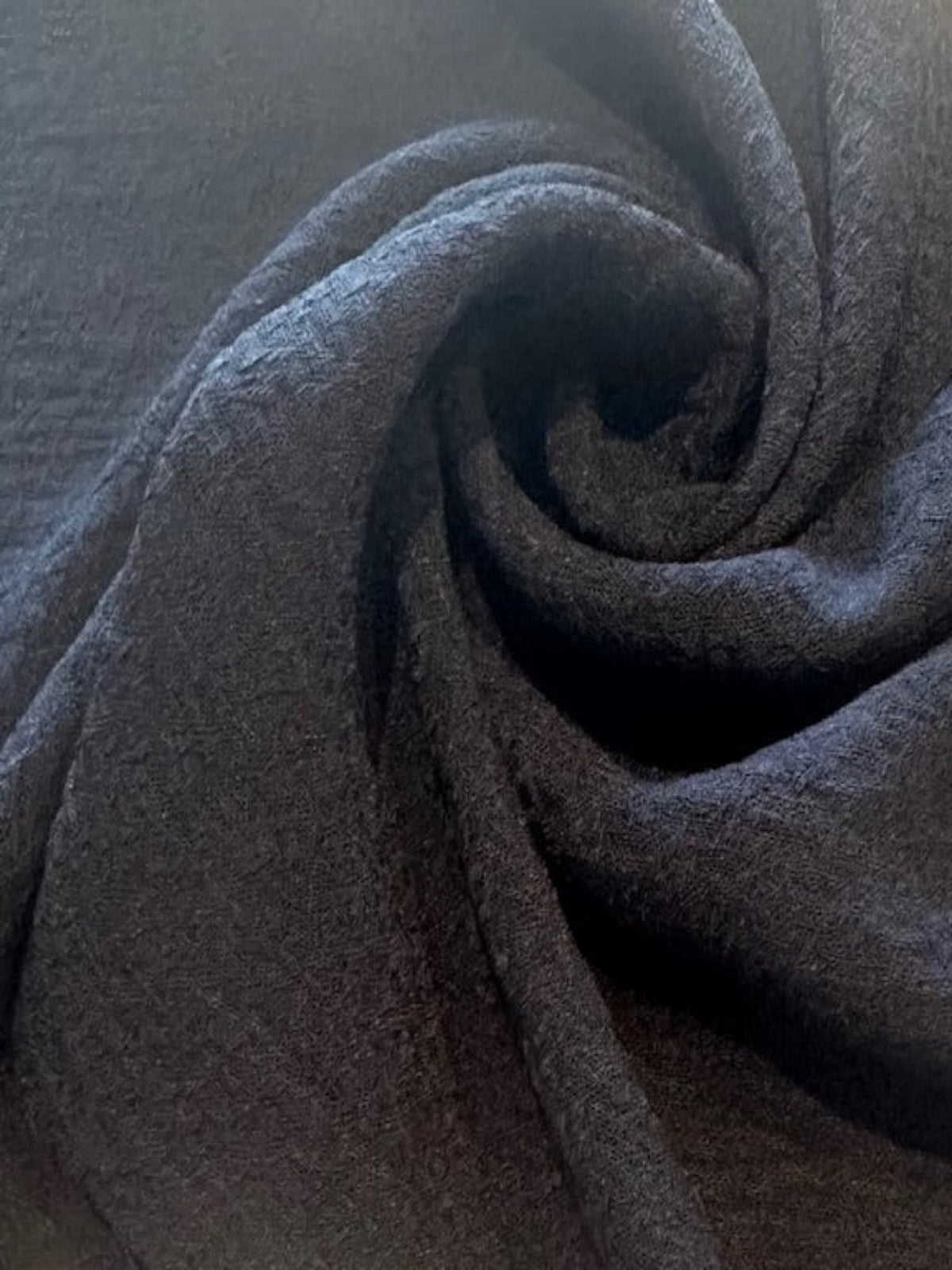 Black Textured Crepe Jersey