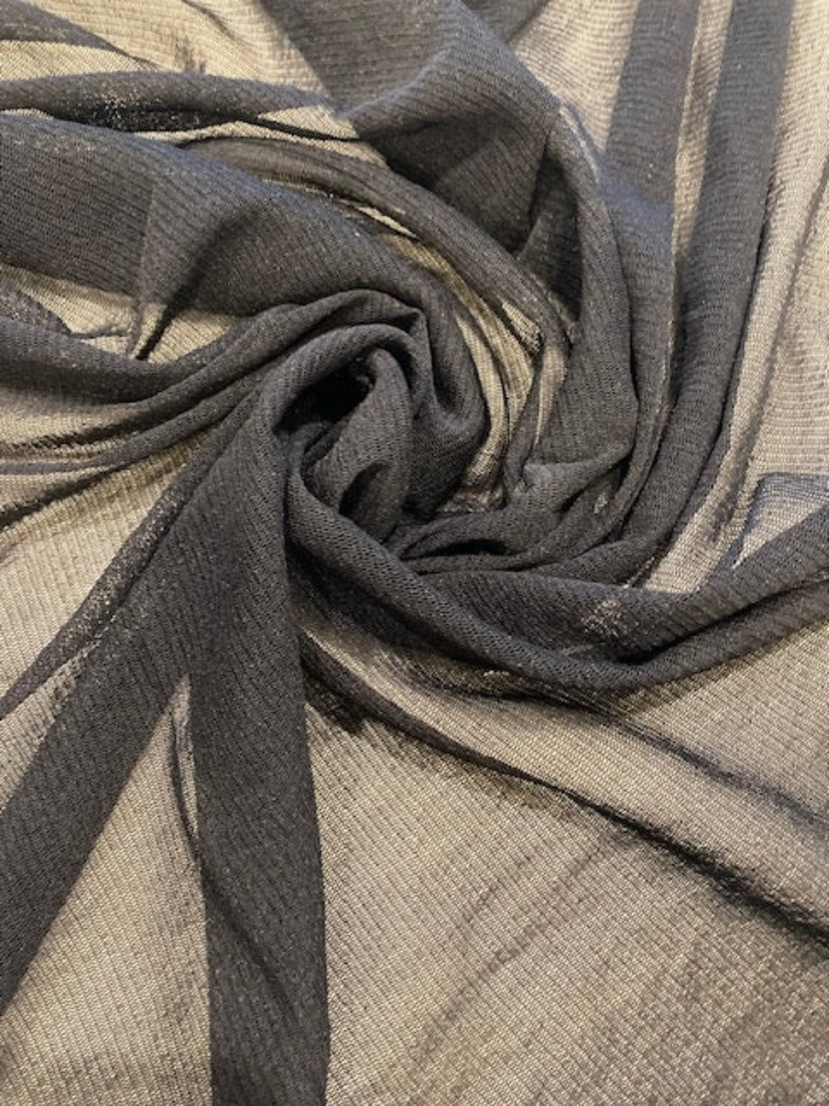 Black Knitted Chiffon – Lightweight Fashion Fabric