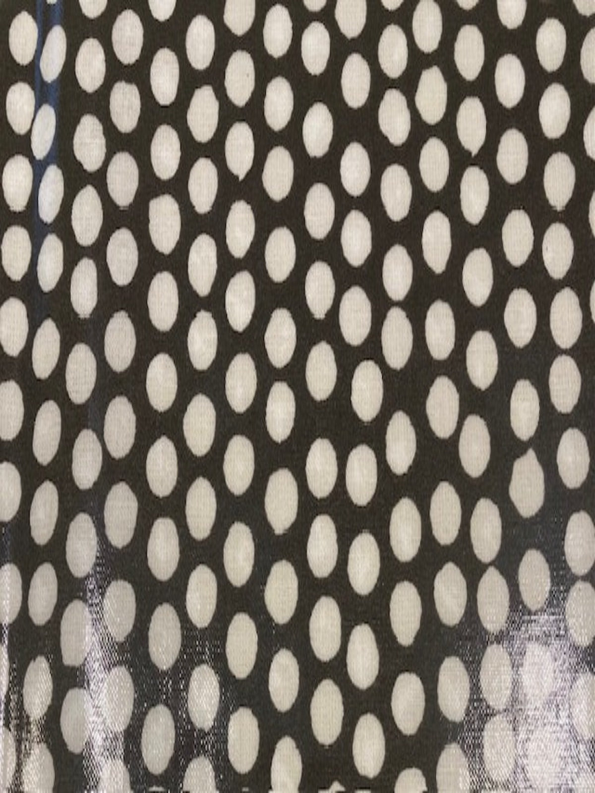 White Spot on Black PVC Coated Cotton