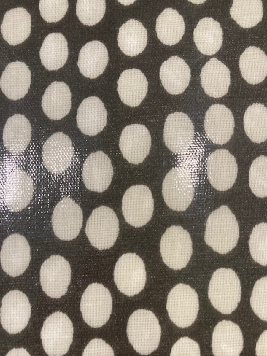 White Spot on Black PVC Coated Cotton