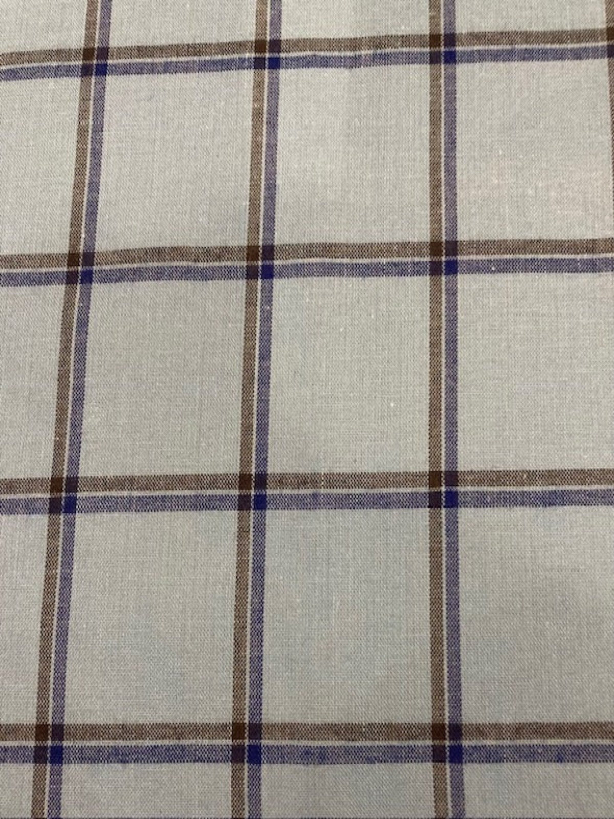 Blue/Black Double Check on Turquoise Blue Shirting