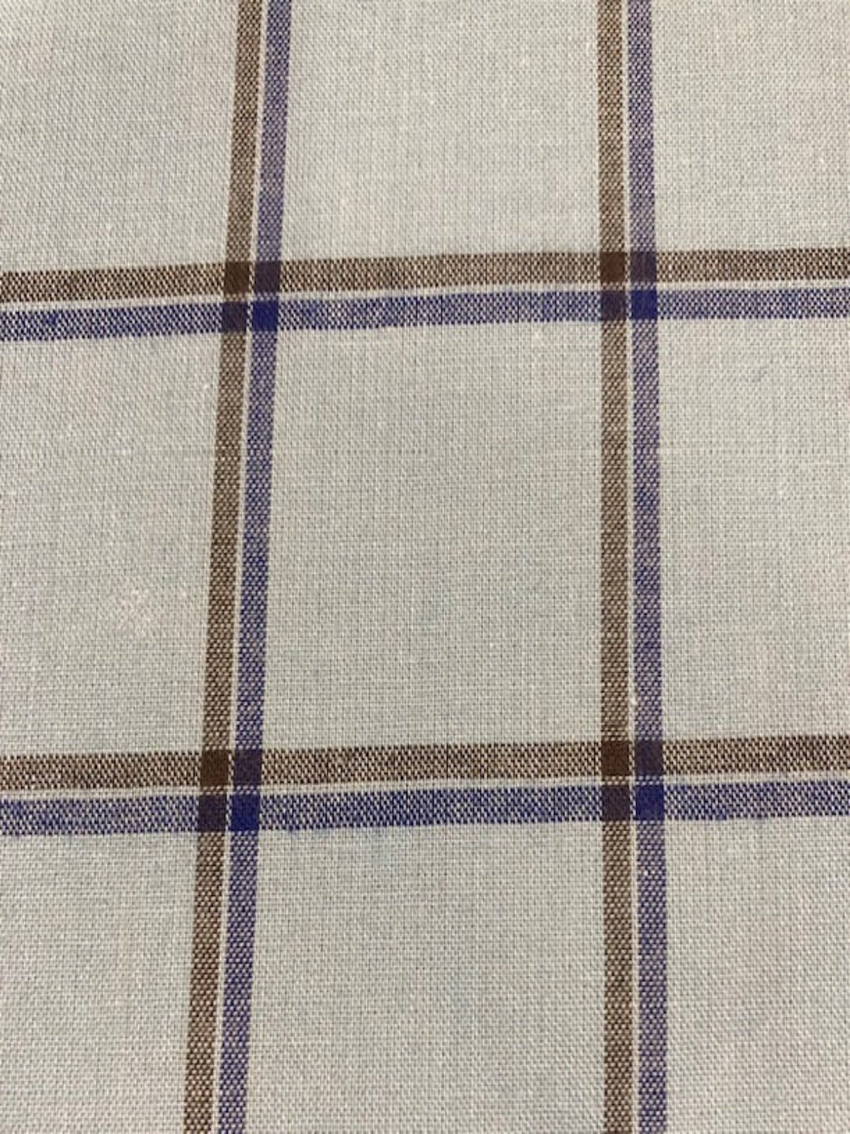 Blue/Black Double Check on Turquoise Blue Shirting