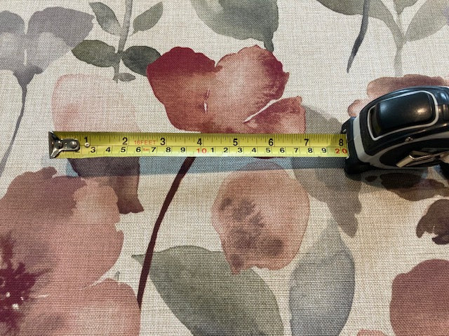 Blush/Green Watercolour on Natural Base Furnishing