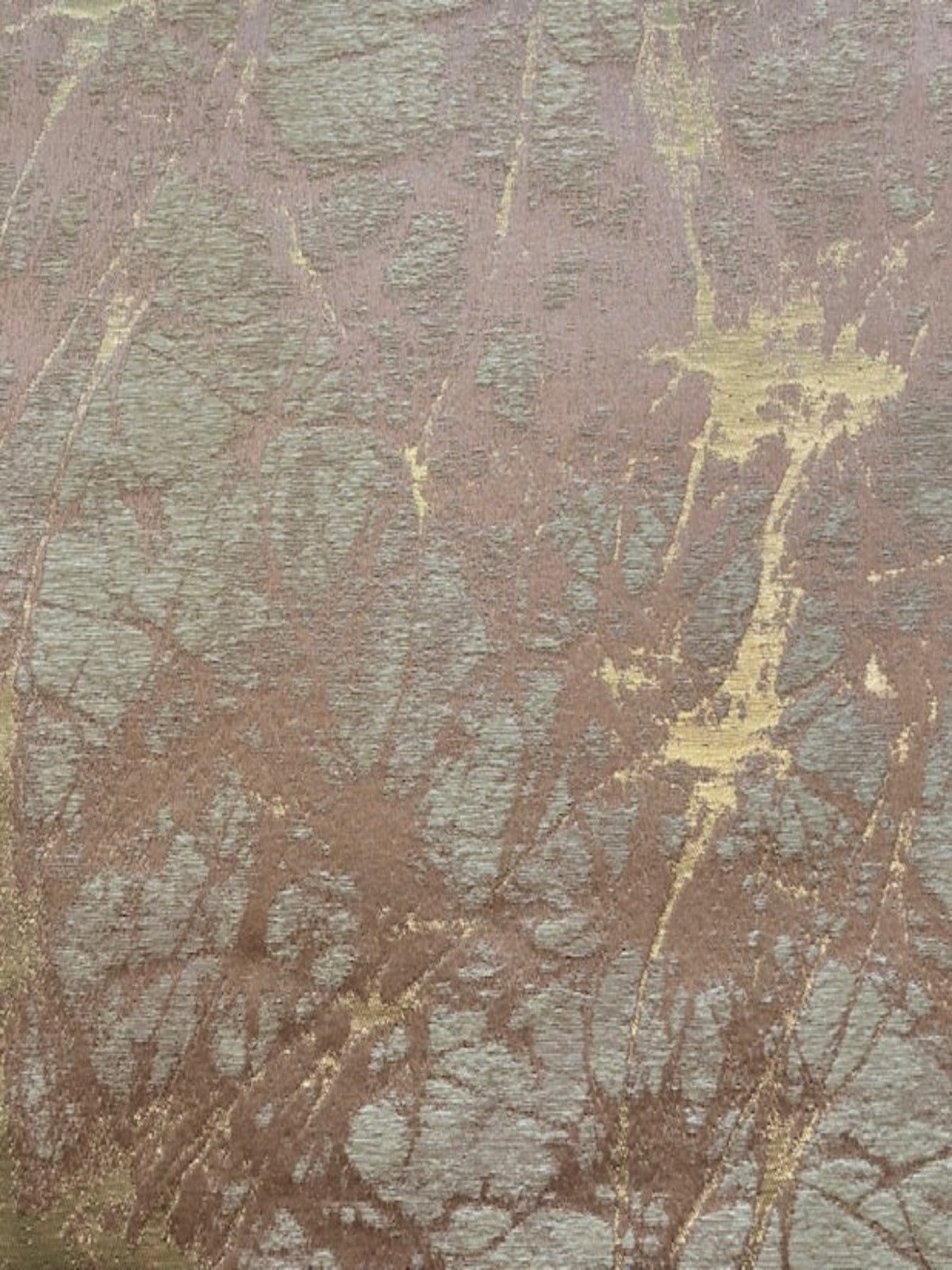 Rose Gold Lava Flows with Gold Lurex – Furnishing Fabric