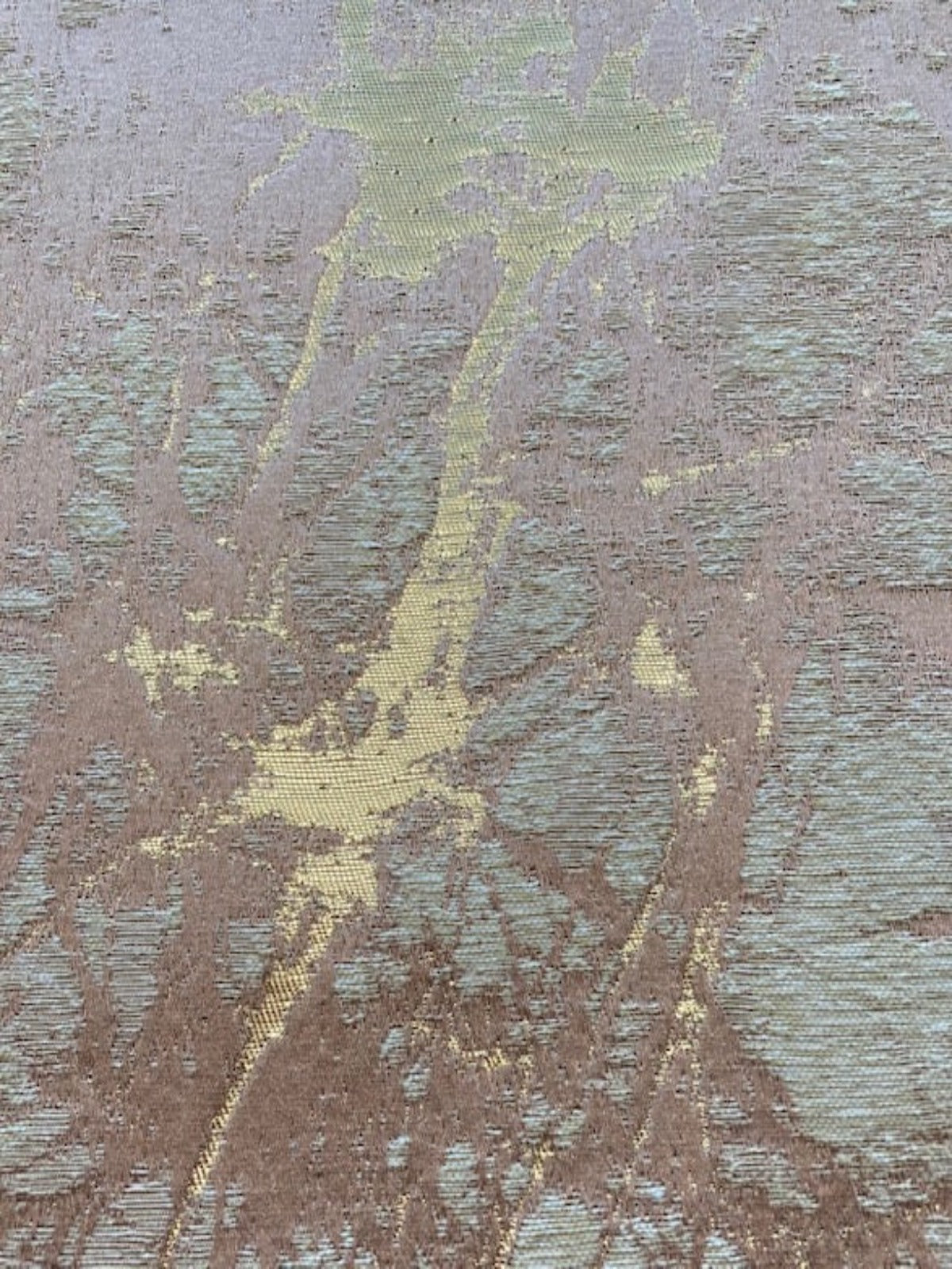 Rose Gold Lava Flows with Gold Lurex Detail