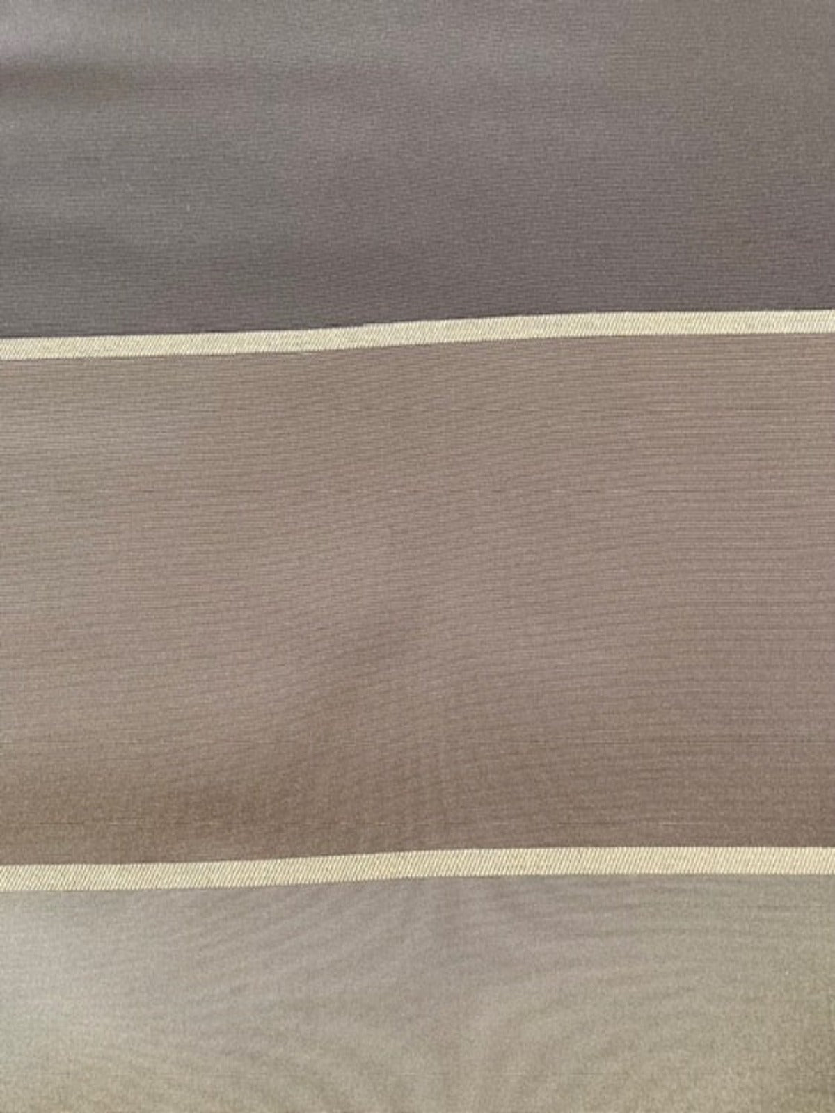 Brown/Deep Olive Striped Heavy weight Taffeta. Stripes Running Across the Fabric