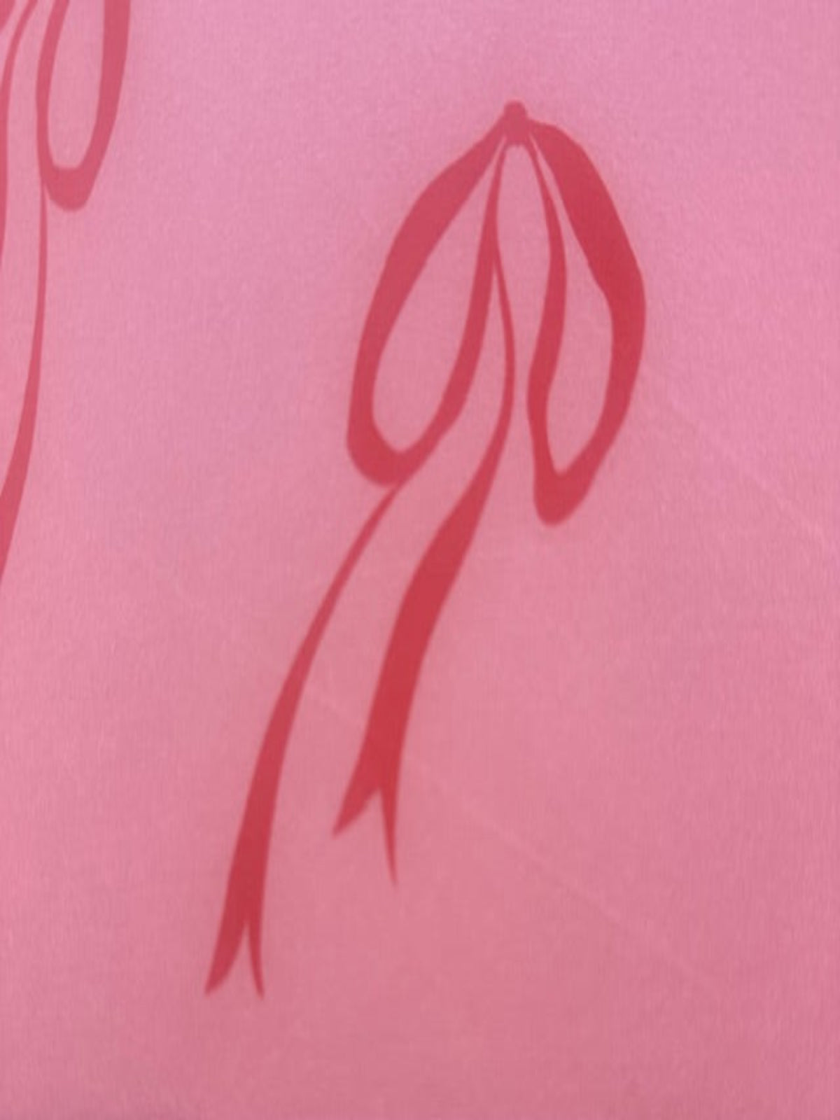 Red Bows on Bright Pink Satin Finish One Way Stretch Cotton