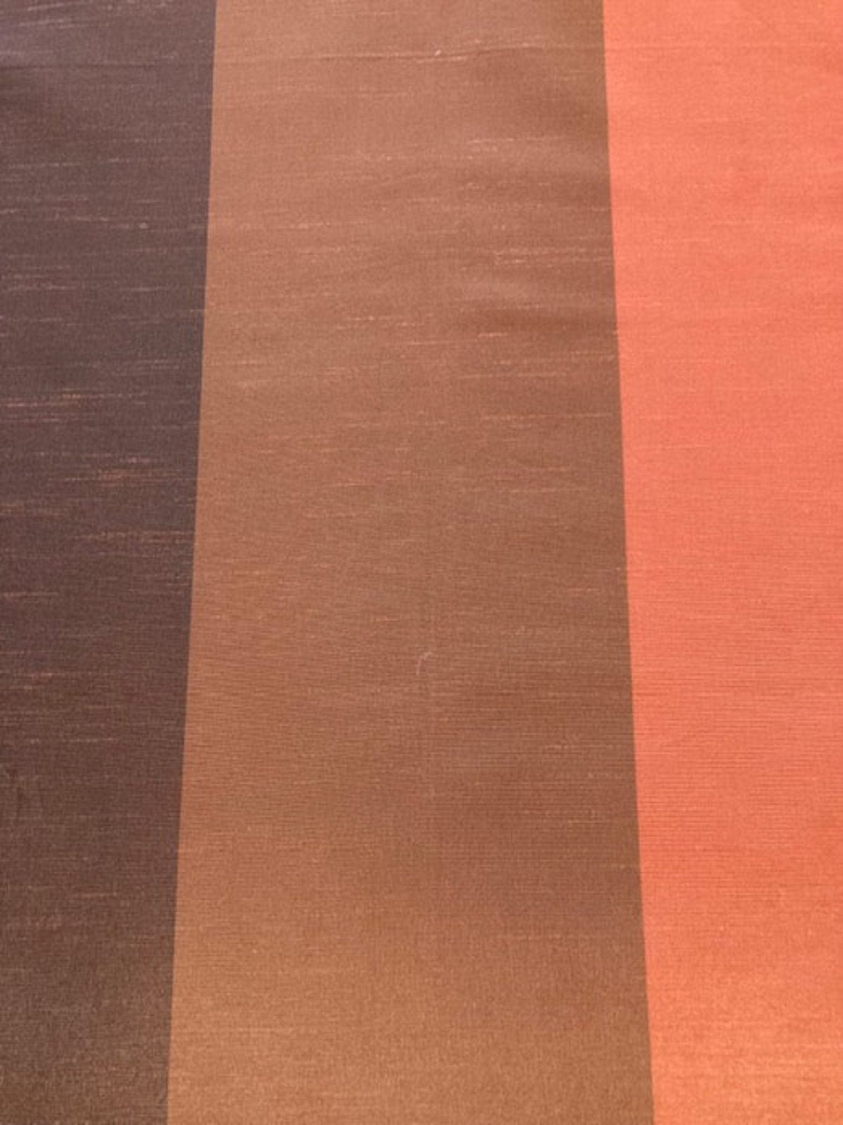 Brown & Brick Striped Dupion Fabric