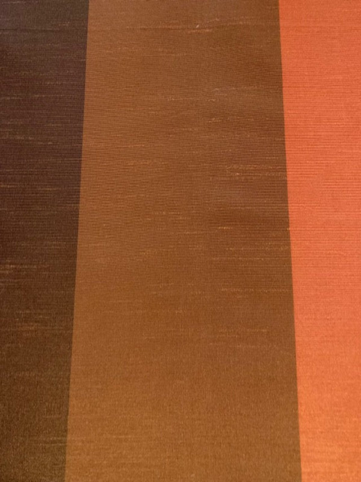 Brown & Brick Striped Dupion Fabric