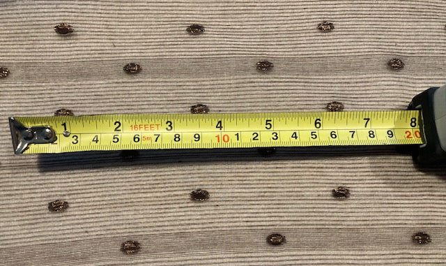 Chocolate Ribbed Sheer Voile with Spot Detail 300cm Wide