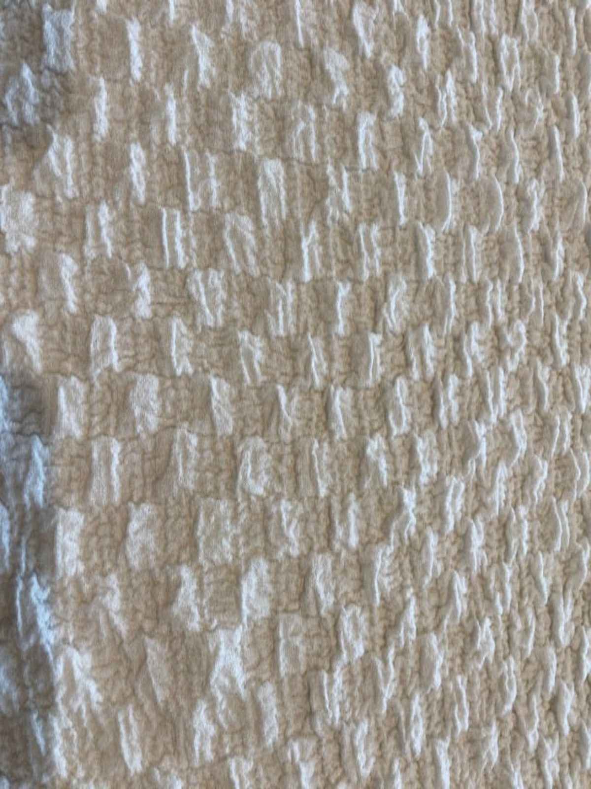 Ivory Seersucker Textured Look