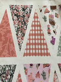 Multi Bunting Cotton Panels, bought in panels of 70cm, ie:1 =70cm