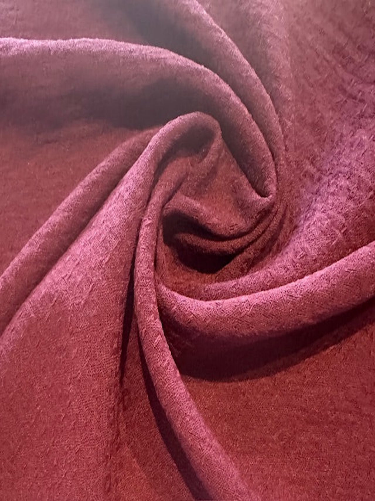 Burgundy Textured Crepe Jersey