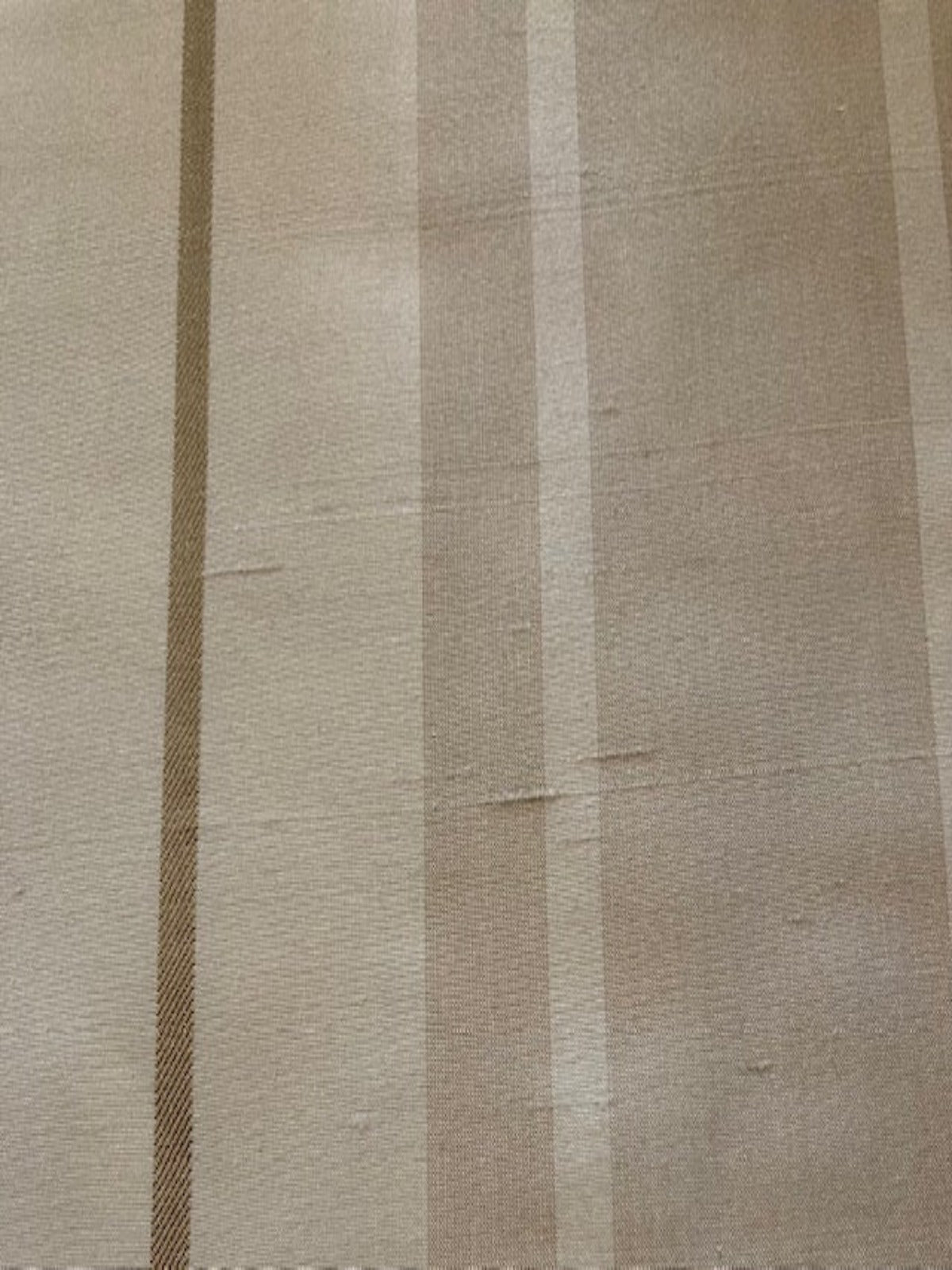 Coffee Silk Dupion Stripe