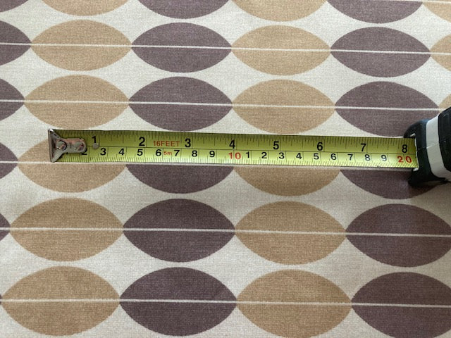 Strings of Abstract Coffee Beans with Orange Semi Plain Borders