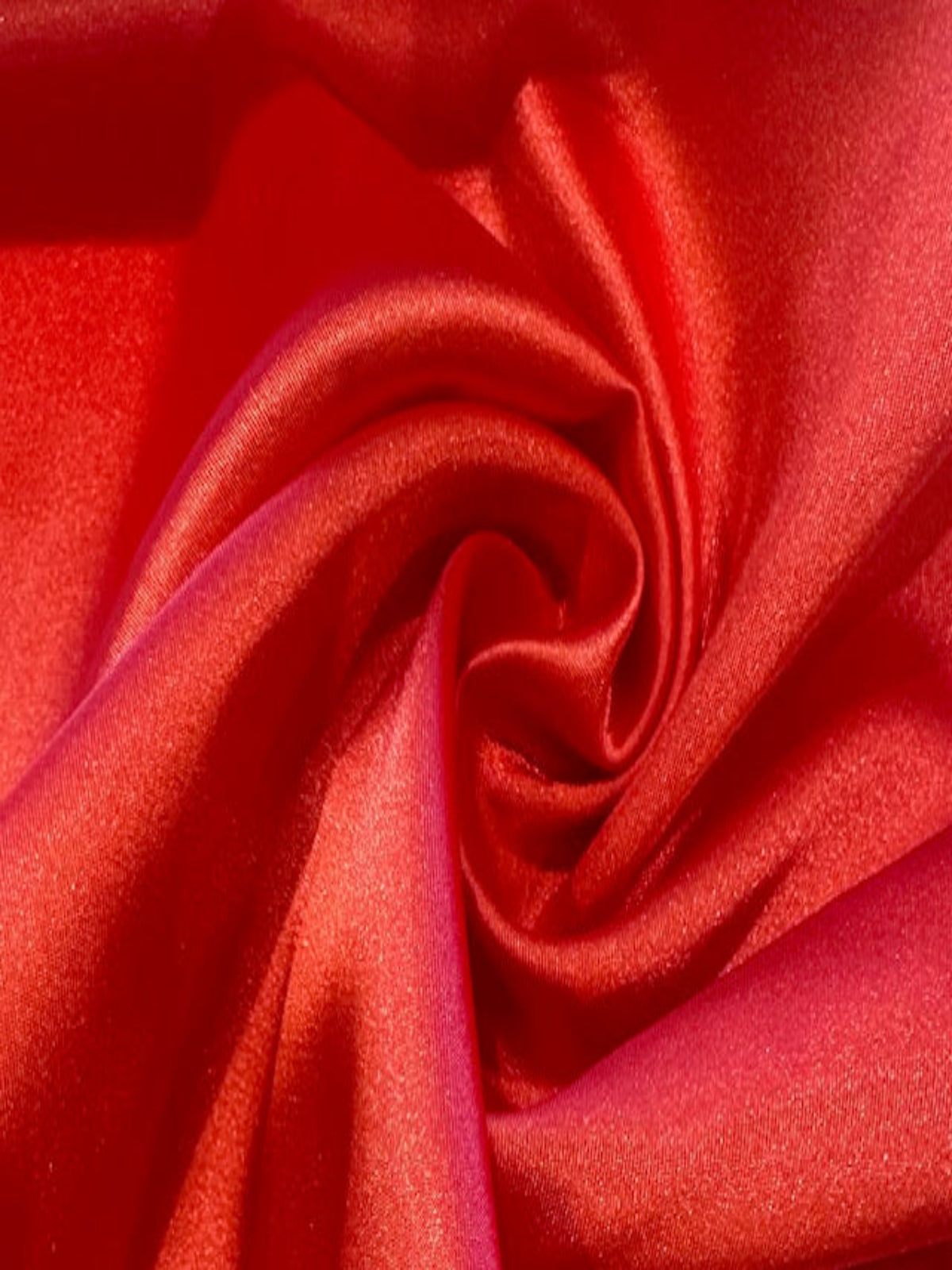 Coral Red Satin Lining with Stretch