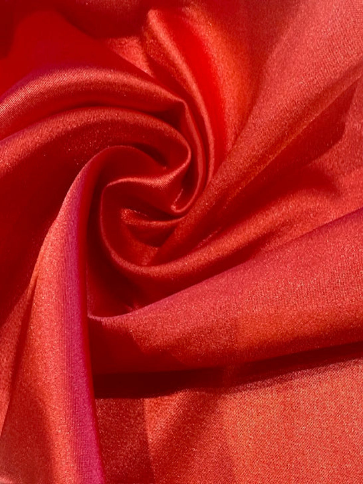 Coral Red Satin Lining with Stretch