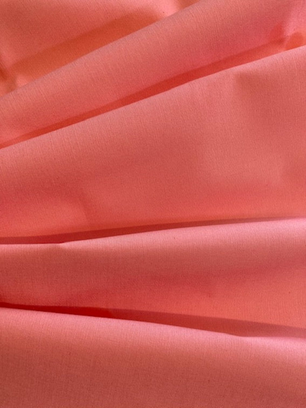 Bright Coral Stretch Woven Cotton Crisp Handle
