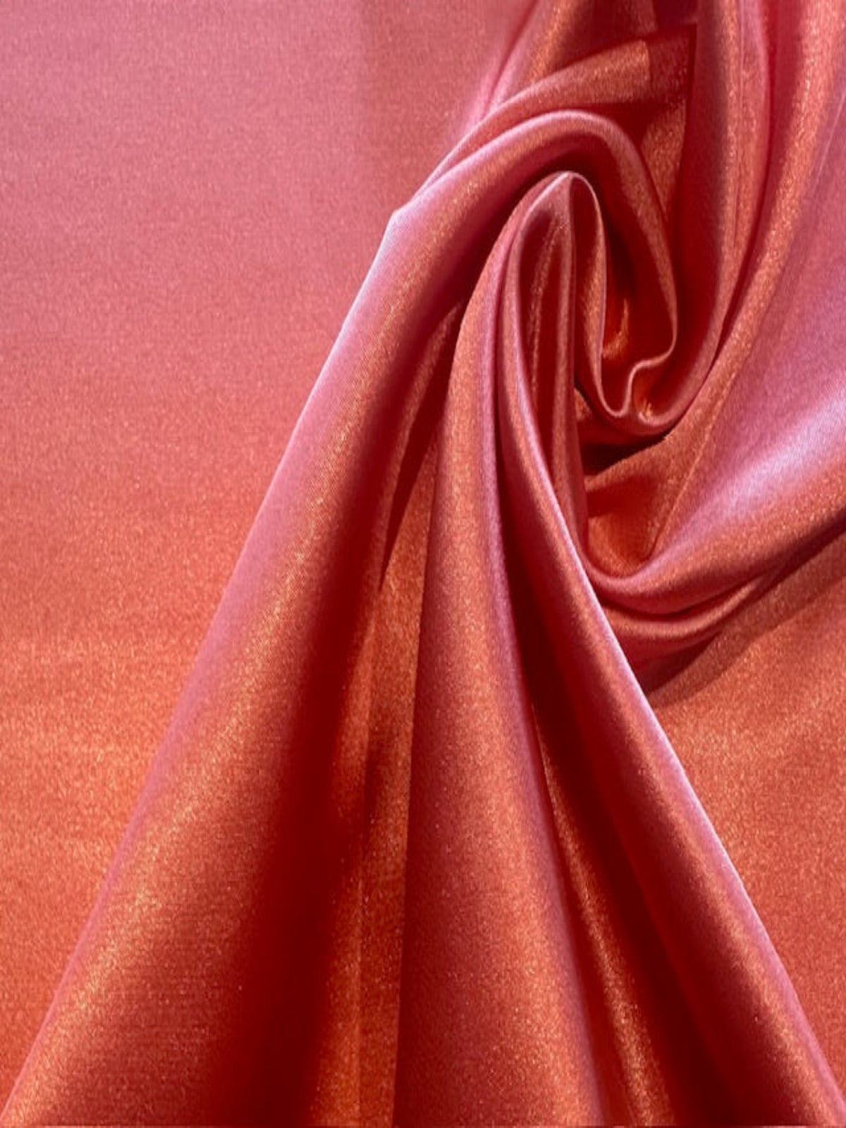 Bright Coral Silky Satin Lining with Stretch