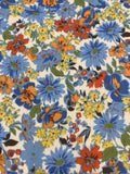 Cornflower Blue Country Flowers on Cotton Lawn