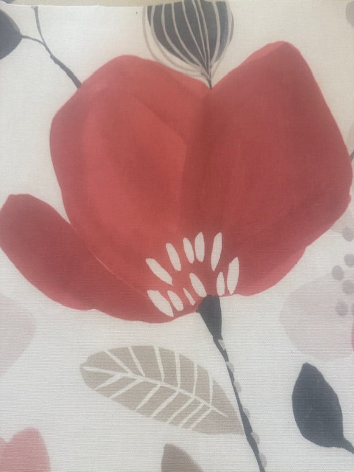 Cranberry Floral Cotton Furnishing