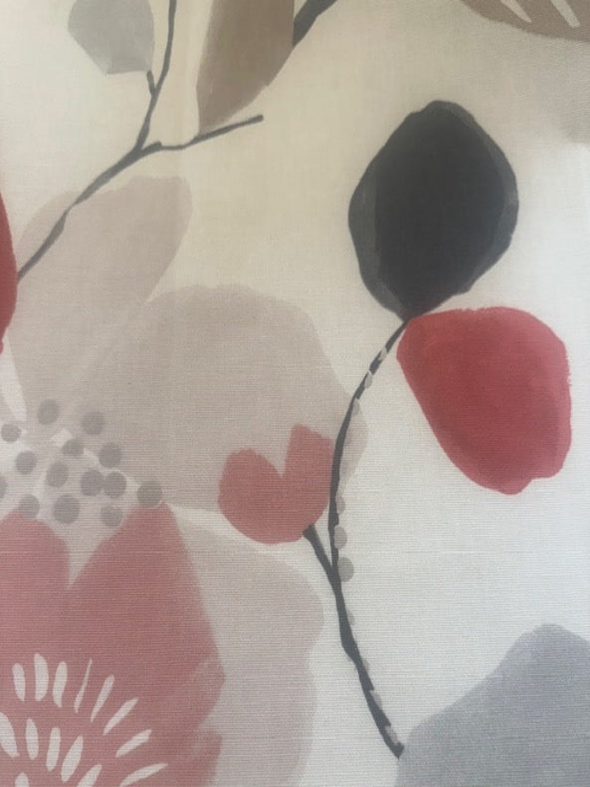 Cranberry Floral Cotton Furnishing