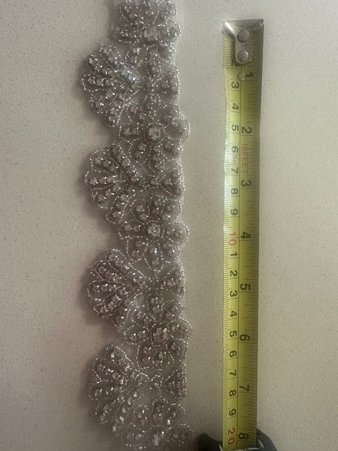 Crystal Fan Design Edging 5cm Wide