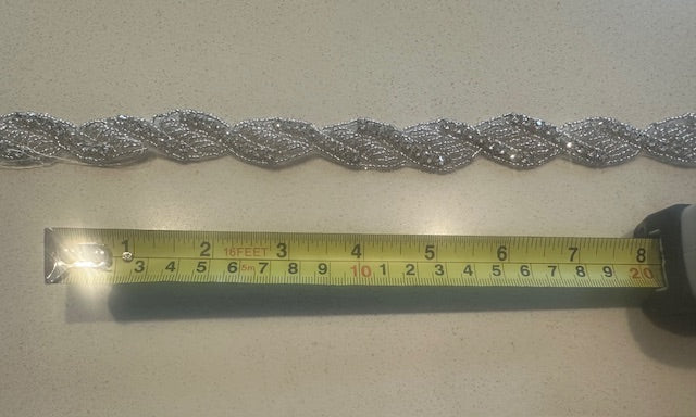 Crystal Twisted Effect Trimming 2cm Wide