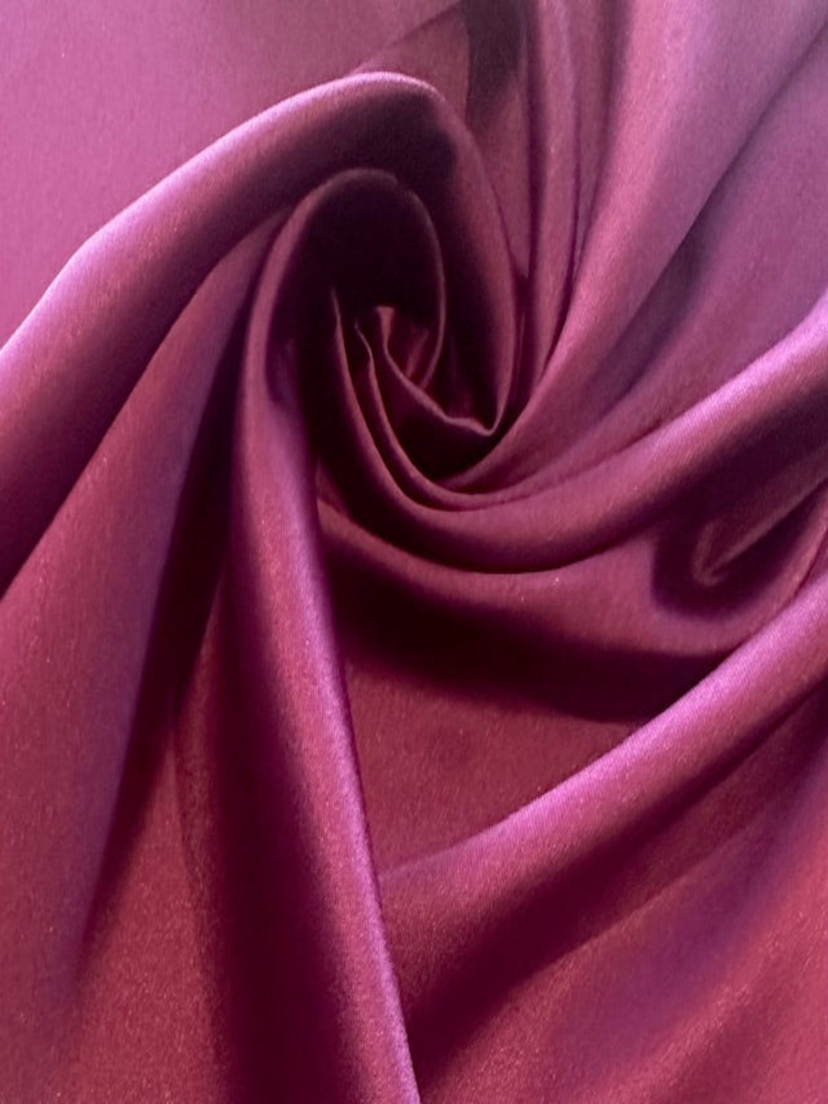 Deep Purple Silky Satin Lining with Stretch, Recycled Yarn
