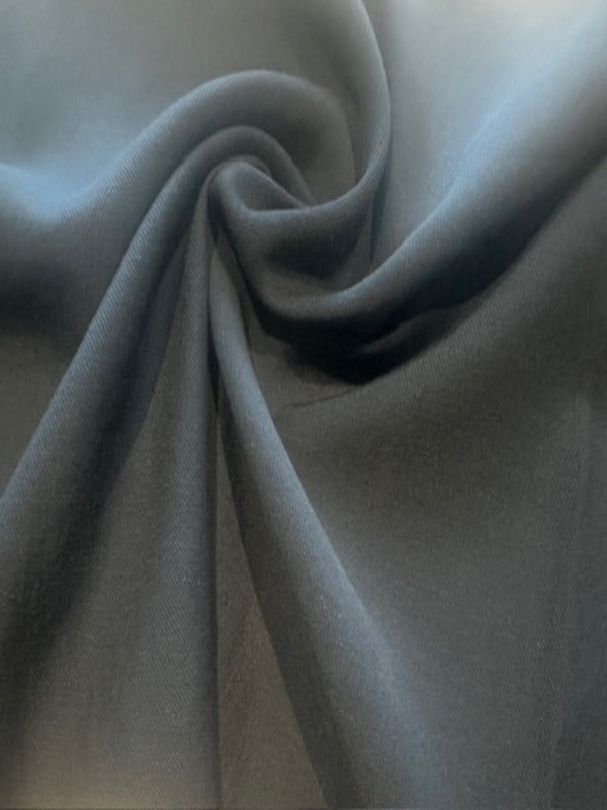 Dark Grey Blue Matt Cotton/Viscose Twill Lining